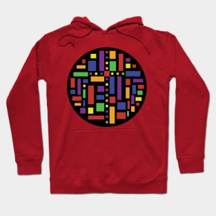 Stained Glass Window Rainbow Circles Hoodie